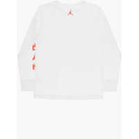 Tricouri pentru Baieti - Tricouri Nike Air Jordan Long Sleeved Crew-Neck T-Shirt With Front Print White Baieti (BM 17032003) - B-mall.ro