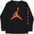 Nike Air Jordan Long Sleeved Crew-Neck T-Shirt With Front Print Black