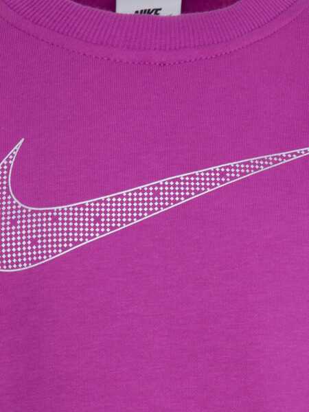 Bluze de trening Nike Solid Color Crew-Neck Sweatshirt With Contrasting Logo Pink Baieti (BM 17032048) 4