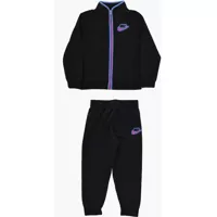Pantaloni de trening Solid Colour Sweatshirt And Joggers Set With Fleece Inner Baieti