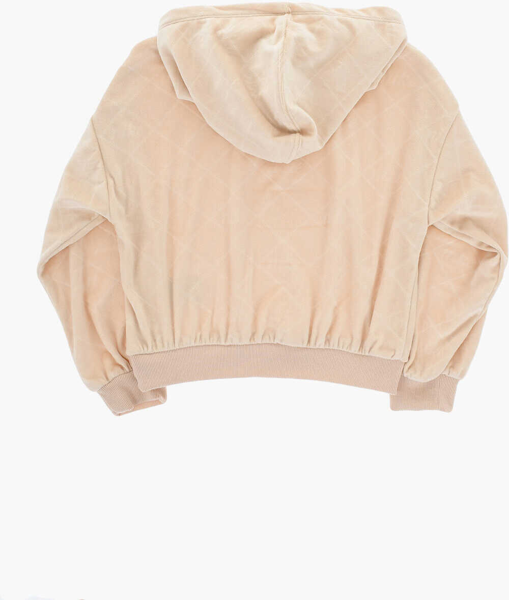 Pantaloni de trening Nike Velvet Sweatshirt And Joggers Set With All-Over Logo Beige Baieti (BM 17032072) 4