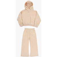 Pantaloni de trening Nike Velvet Sweatshirt And Joggers Set With All-Over Logo