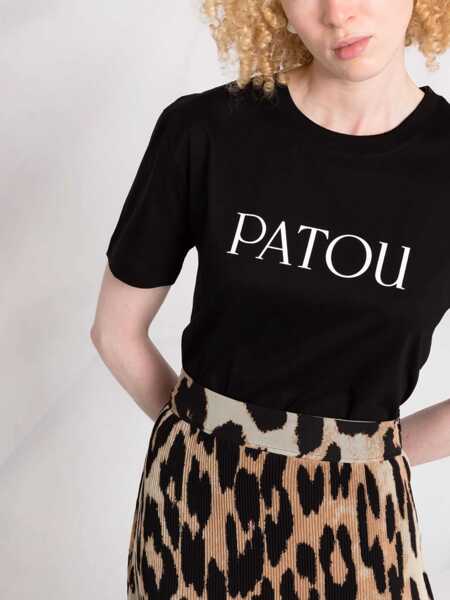 Tricouri Patou Logo Print T-Shirt BLACK Femei (BM 17032159) 5