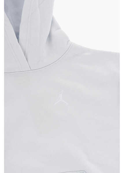 Bluze de trening Nike Air Jordan Solid Color Brooklyn Hoodie With Patch Pocket White Baieti (BM 17032261) 2