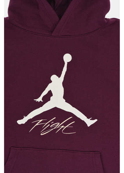 Bluze de trening Nike Air Jordan Fleeced Cotton Hoodie With Printed Logo Burgundy Baieti (BM 17032273) 2