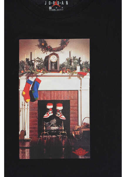 Tricouri Nike Air Jordan Printed Crewneck T-Shirt Black Baieti (BM 17032288) 2