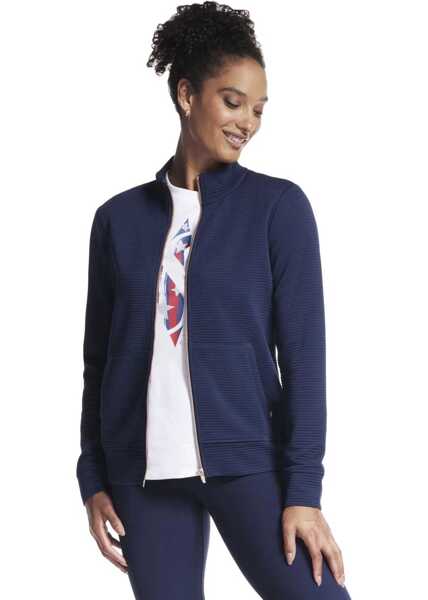 Bluze SKECHERS Go Walk Everywhere Full Zip Hoodless Navy Femei (BM 17032357) 1