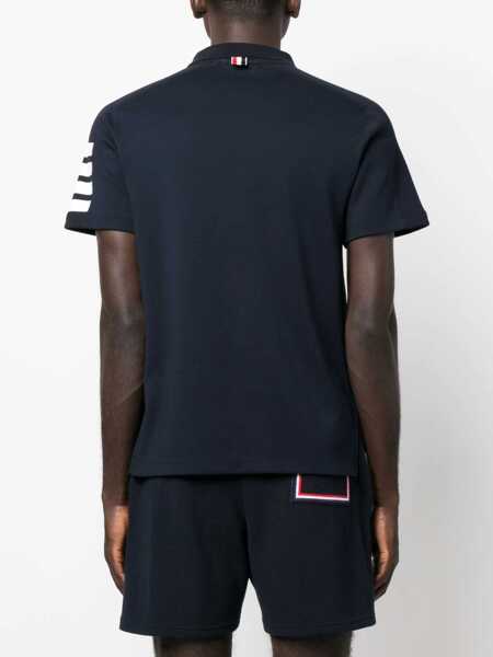 Pulovere Thom Browne Cotton Polo Sweater NAVY Barbati (BM 17032585) 4