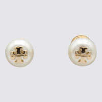 Cercei Tory Burch Pearl Brass Earrings Femei
