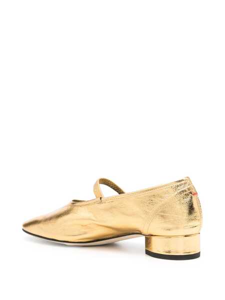 Pantofi cu toc AEYDE Aeyde Pippa Crackle Laminated Calf Leather Gold Shoes GREY Femei (BM 17035221) 3