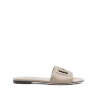 Balerini Dolce & Gabbana Grey Leather Flat Femei
