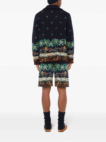 Pulovere ALANUI Alanui The Tale Of A Hawaiian Virgin Wool Overshirt BLUE Barbati (BM 17037948) 5