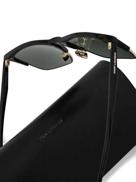Ochelari de soare Saint Laurent SAINT LAURENT Sunglasses BLACK BLACK GREEN Barbati (BM 17039196) 3