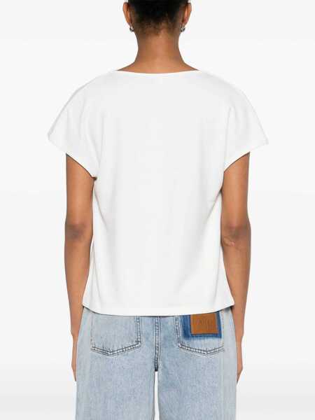 Tricouri Vince Vince Knitted T-Shirt WHITE Femei (BM 17039577) 4
