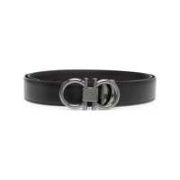 Curele Salvatore Ferragamo Black Leather Belt Barbati