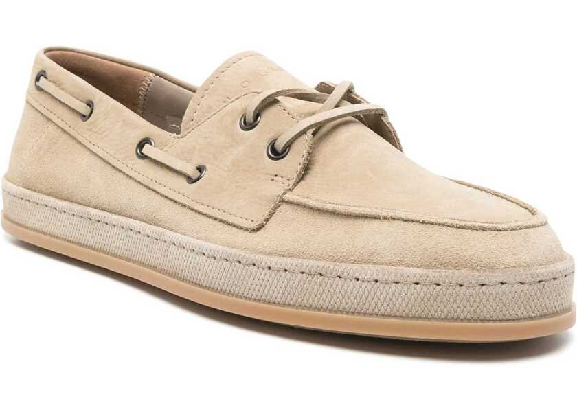 Mocasini Hogan Leather Boat Moccasin BEIGE Barbati (BM 17042095) 2