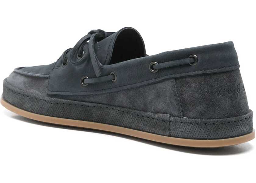 Mocasini Hogan Leather Boat Moccasin BLUE Barbati (BM 17042098) 3
