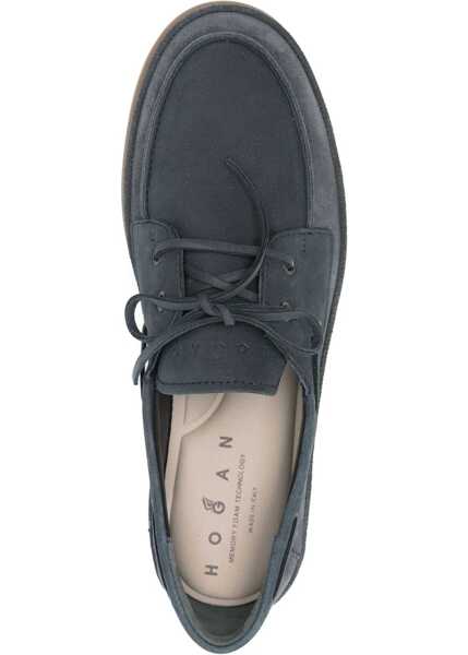 Mocasini Hogan Leather Boat Moccasin BLUE Barbati (BM 17042098) 4
