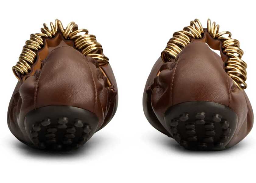 Balerini TODS Ballet Flats Wit Eyelets BROWN Femei (BM 17043125) 3