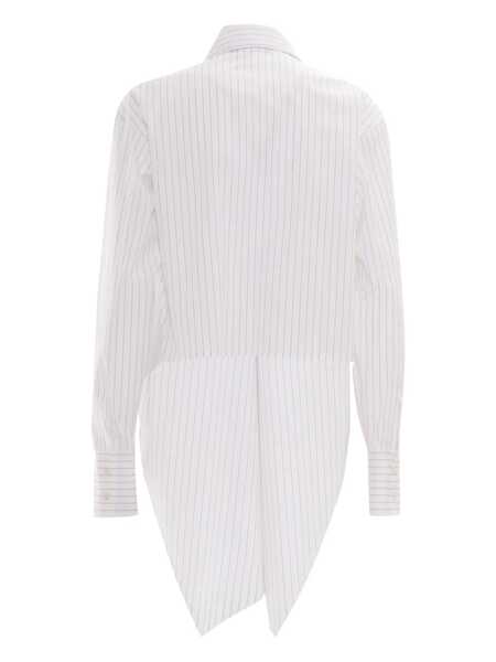Camasi Fabiana Filippi STRIPED POPIN SHIRT WITH CROSSED FRONT White Femei (BM 17043577) 2