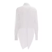 Camasi Fabiana Filippi Dama - Camasi Fabiana Filippi STRIPED POPIN SHIRT WITH CROSSED FRONT White Femei (BM 17043577) - B-mall.ro