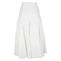 Imbracaminte Dama pagina 596 - Fuste Fabiana Filippi VISCOSE LINEN FLARED SKIRT White Femei (BM 17043616) - B-mall.ro