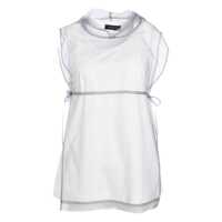 Topuri JERSEY TANK TOP WITH HOODED TULLE LAYER Femei