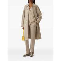 Pantaloni Fabiana Filippi Dama - Pantaloni Fabiana Filippi COTTON GABARDINE REGULAR FIT TROUSERS WITH FILO DIAMANTE Beige Femei (BM 17043727) - B-mall.ro