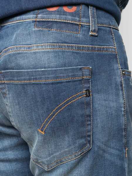 Blugi drepti Dondup GEORGE PANTS Blue Barbati (BM 17043805) 5