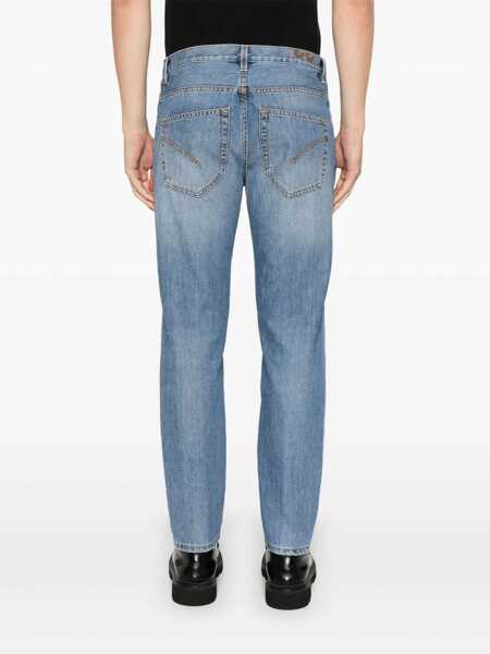 Blugi drepti Dondup BRIGHTON PANTS Blue Barbati (BM 17043811) 4