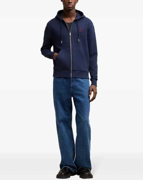 Bluze de trening AMI Paris Logoed Hoodie BLEU NUIT Barbati (BM 17043839) 2