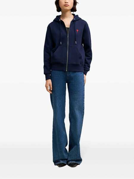 Bluze de trening AMI Paris Logoed Hoodie BLEU NUIT Barbati (BM 17043839) 3