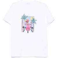 Tricouri T-shirt with print and rhinestones Femei