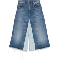 Pantaloni scurti Patchwork Denim Bermuda Shorts Femei
