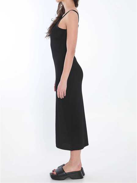 Rochii elegante Alexander Wang Slip Dress With 3D Logo BLACK Femei (BM 17044586) 2