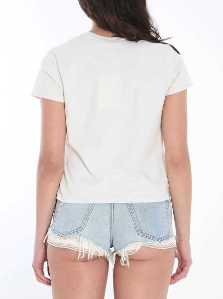 Tricouri Alexander Wang Cropped T-Shirt With Logo WHITE Femei (BM 17044610) 3