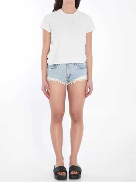 Tricouri Alexander Wang Cropped T-Shirt With Logo WHITE Femei (BM 17044610) 5