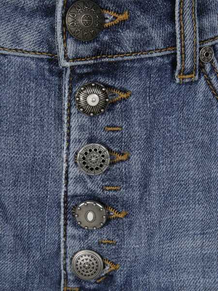 Blugi drepti Dondup KOONS GIOIELLO PANTS Blue Femei (BM 17045050) 3