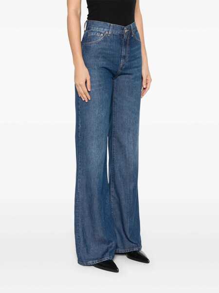 Blugi drepti Dondup AMBER PANTS Blue Femei (BM 17045065) 3