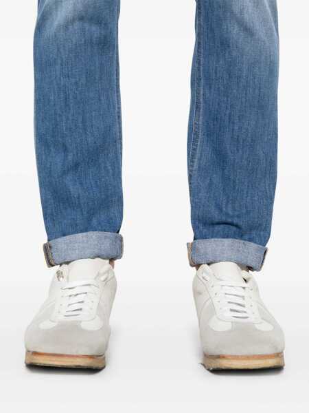 Blugi drepti Dondup GEORGE PANTS Blue Barbati (BM 17045167) 5