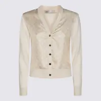 Cardigane Tory Burch Cropped Silk Front Cardigan Femei