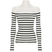 Camasi Jean Paul Gaultier Ribbed Mariniere Pullover With Transparent Window Detail Clothing Femei