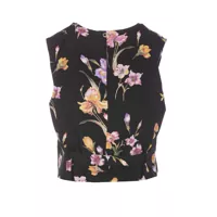 Imbracaminte TWINSET Dama - Geci TWINSET Twinset Gilet In Black With Floral Print Black Femei (BM 17047345) - B-mall.ro