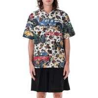 Camasi Sacai Sacai Car Race Tropical Print Bowling Shirt