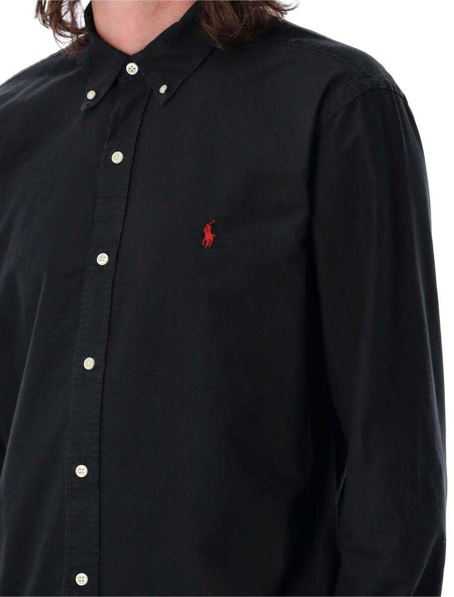 Tricouri Polo Ralph Lauren Polo Ralph Lauren Cotton Custom Fit Shirt Black Barbati (BM 17047501) 3