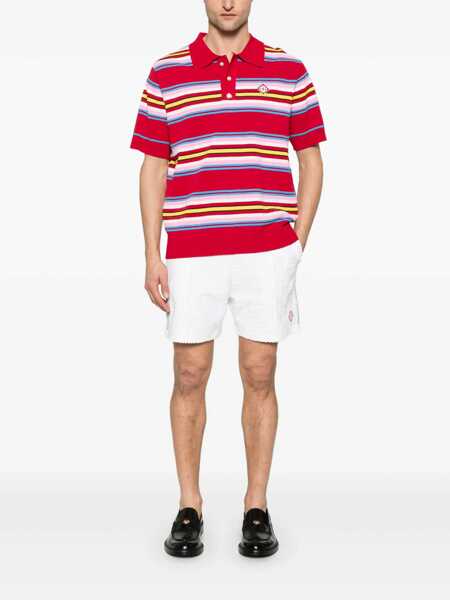 Tricouri Polo Casablanca Casablanca Striped Knit Polo Shirt RED MULTI Barbati (BM 17047927) 2
