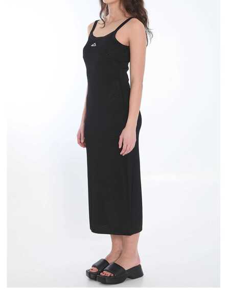Rochii Alexander Wang Slip Dress With 3D Logo Black Femei (BM 17048575) 4