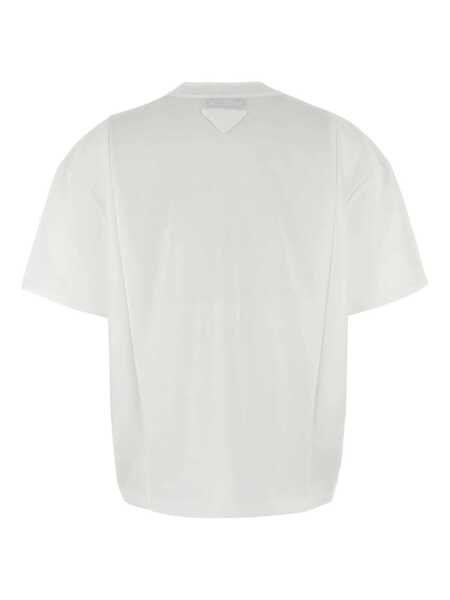 Tricouri Prada Prada Cotton T-Shirt White Femei (BM 17048611) 2