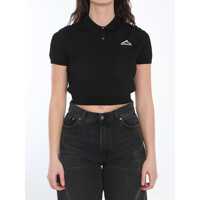 Tricouri Polo Cropped Polo Shirt With 3D Logo Femei