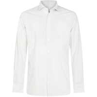 Camasi Glanshirt White And Light Blue Cotton Shirt Barbati